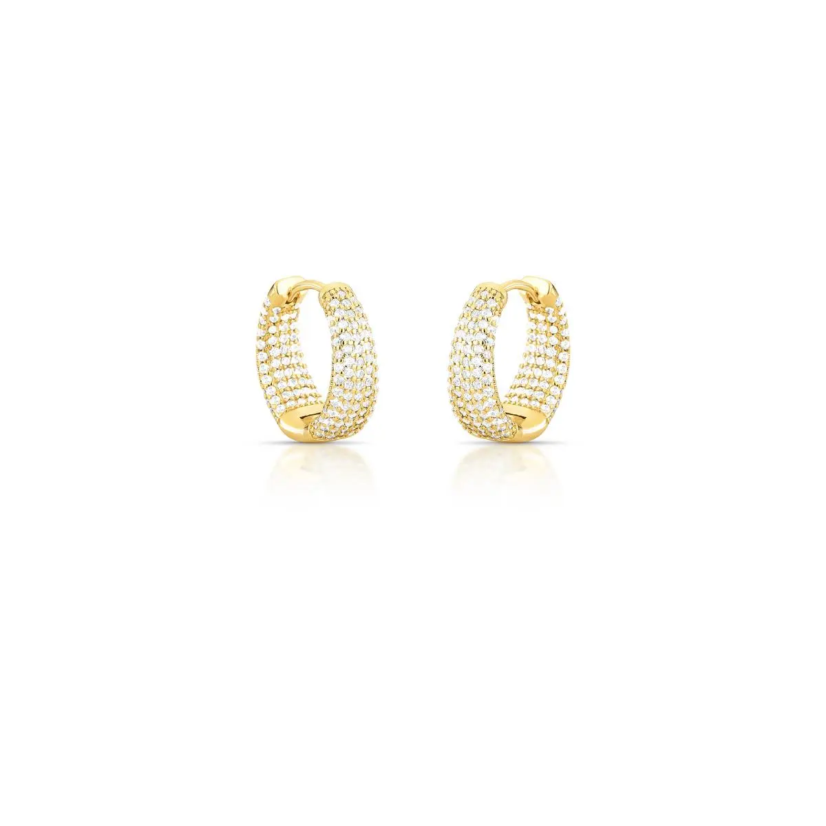 brinco argola zirconia interno e lateral 7 coluna