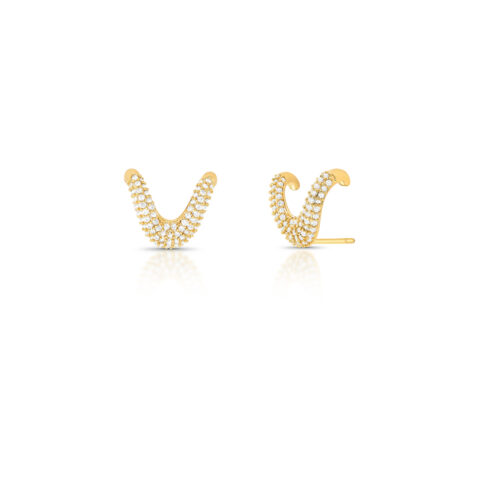 BRINCO EAR HOOK 4 COLUNA ZIRCONIA CURVO