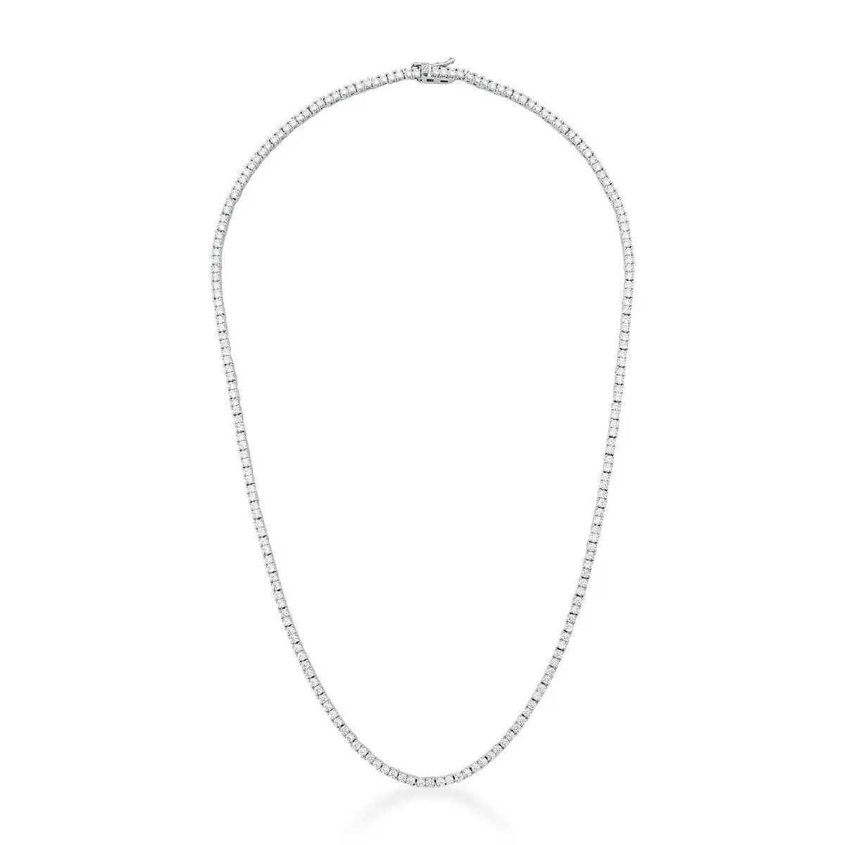 COLAR RIVIERA COM ZIRCONIAS REDONDAS PEDRA 4 GARRA VAZADO