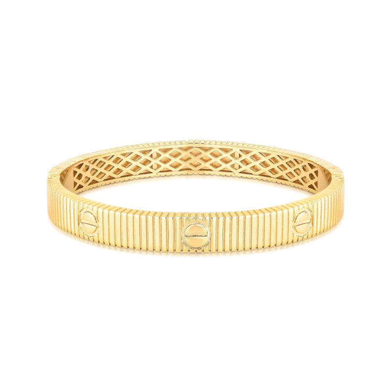 Bracelete Texturizado com Redondos e Lisos