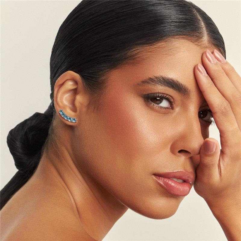 Brinco Ear Cuff com Cristais Redondos - Imagem 2