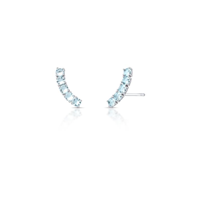 Brinco Ear Cuff com Cristais Redondos