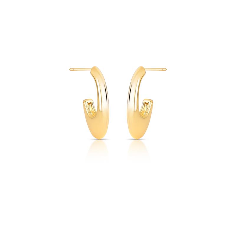 Meia Argola Oval e Lisa