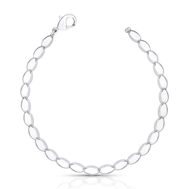 Pulseira Oval Abaulada e Lisa