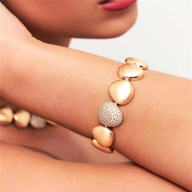 Pulseira Oval Acetinada com Zircônias - Imagem 2